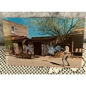 Old Tucson Arizona Movie Set Wild West Gun Battle Petley Postcard 1960’s